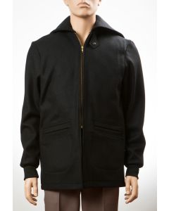 Men's Parka, 100% Black Wool